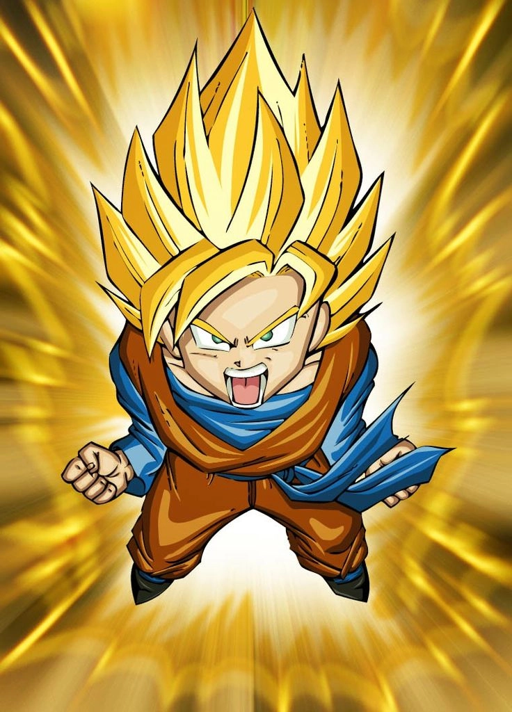 Hình ảnh goku lúc nhỏ thể hiện sự ngây thơ và đáng yêu