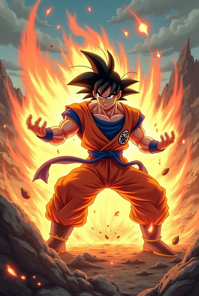 Hình goku ngầu nổi bật với khí chất vô cùng mạnh mẽ