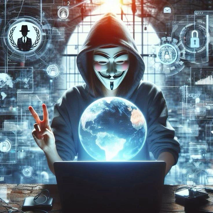 ảnh đeo mặt nạ hacker làm nổi bật sự bí ẩn trong ảnh Hacker
