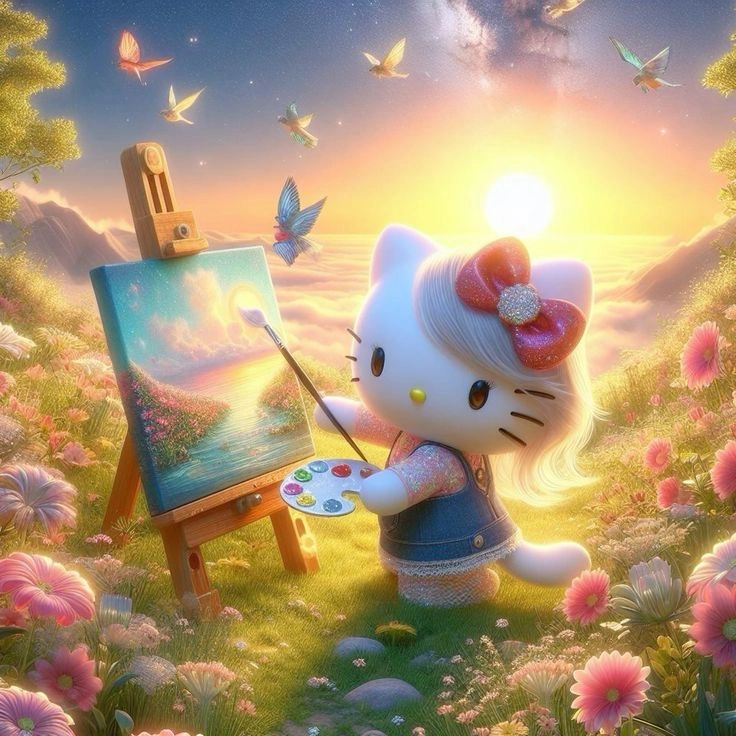 Cười nghiêng ngả với ảnh hello kitty hài siêu vui
