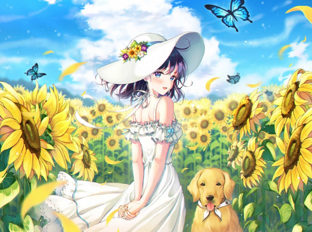 Hoa hướng dương chibi nhỏ nhắn xinh yêu lạ thường