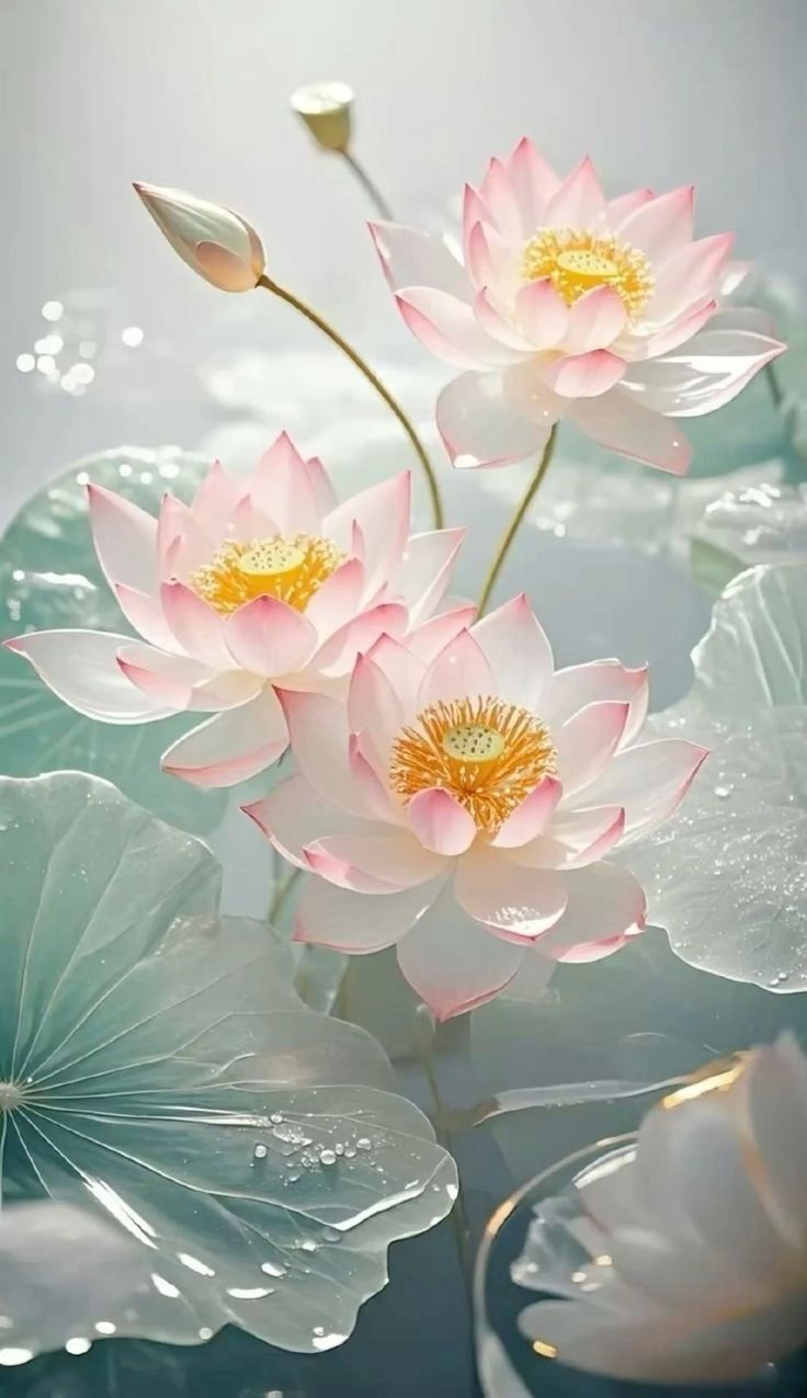 Thanh lịch dịu dàng avatar ảnh hoa sen trắng