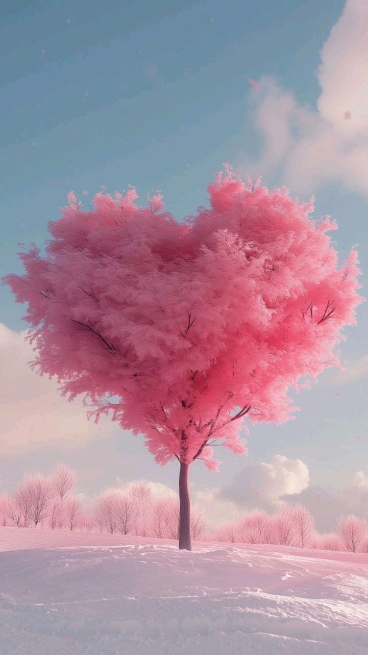 Tình yêu nhẹ nhàng qua ảnh nền hồng tình yêu