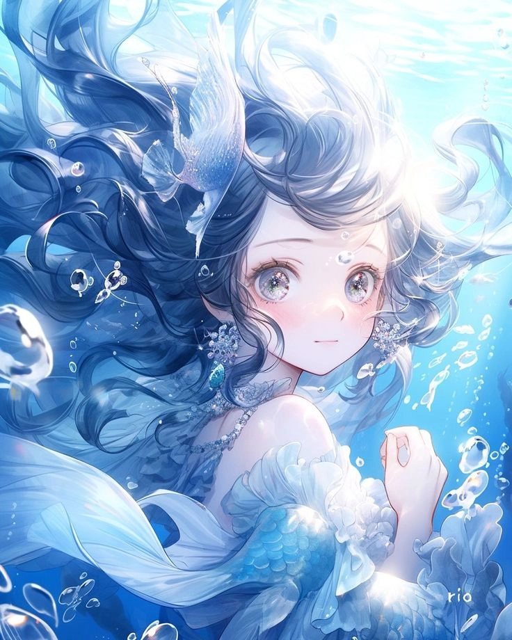 Tuyển chọn ảnh anime màu xanh dương cute dành cho tín đồ anime