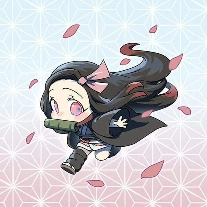 Gây sốt mạng xã hội ảnh anime nezuko dễ thương