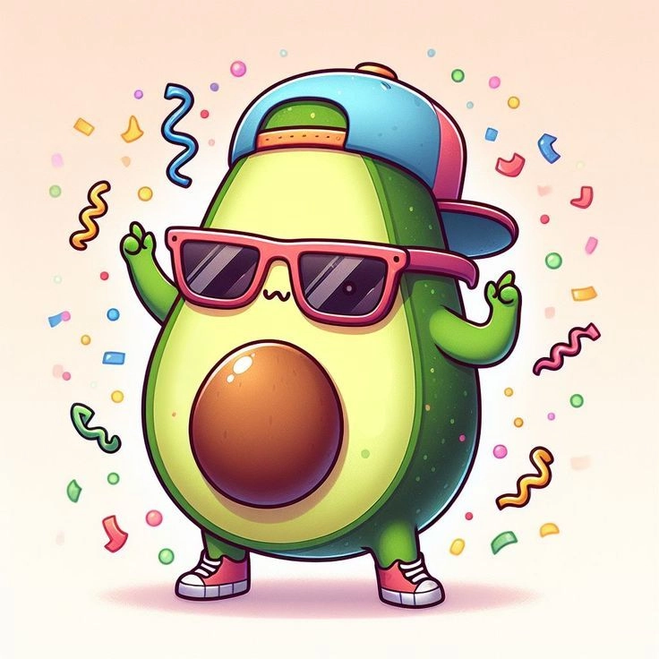 Chinh phục sự dễ thương qua vẽ hình trái bơ cute