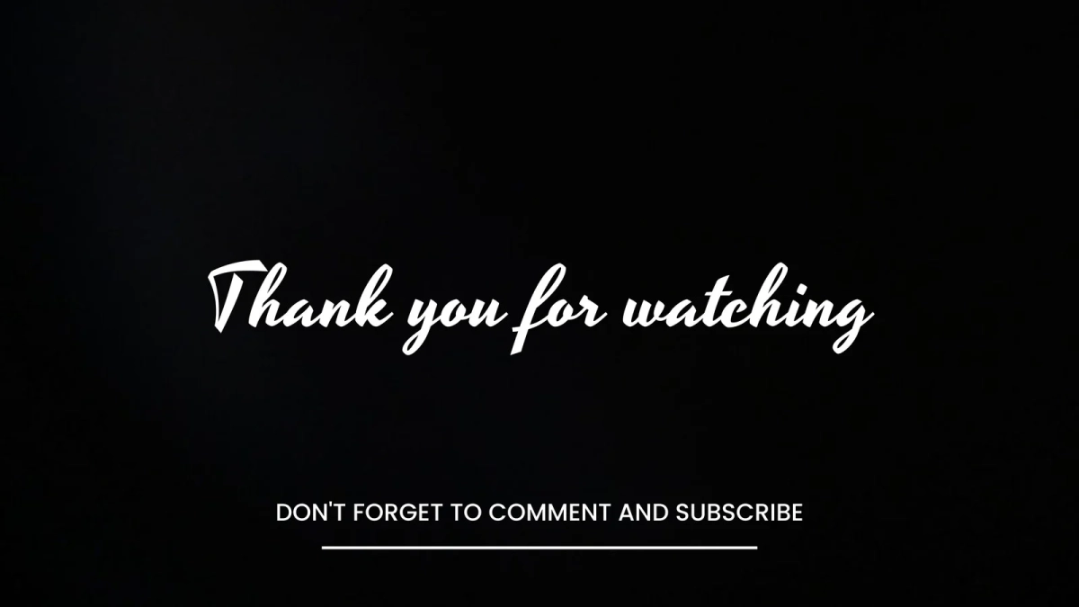 Thiết kế đẹp từ thank you for watching design