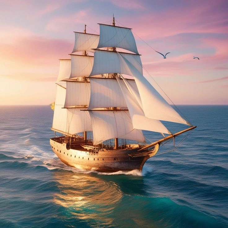 Thổi hồn biển cả vào hình ảnh thuyền buồm đẹp
