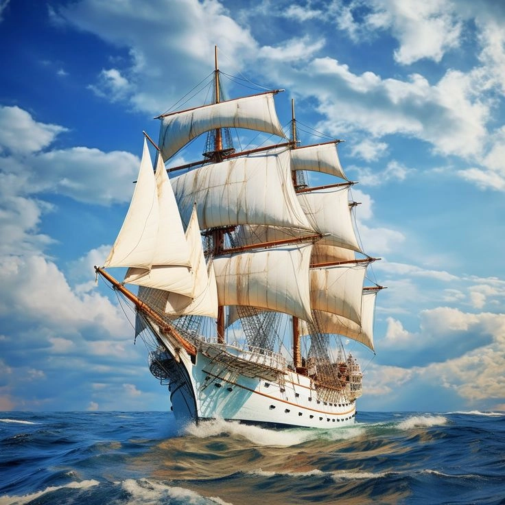 Tạo chiều sâu nghệ thuật hình thuyền buồm đẹp