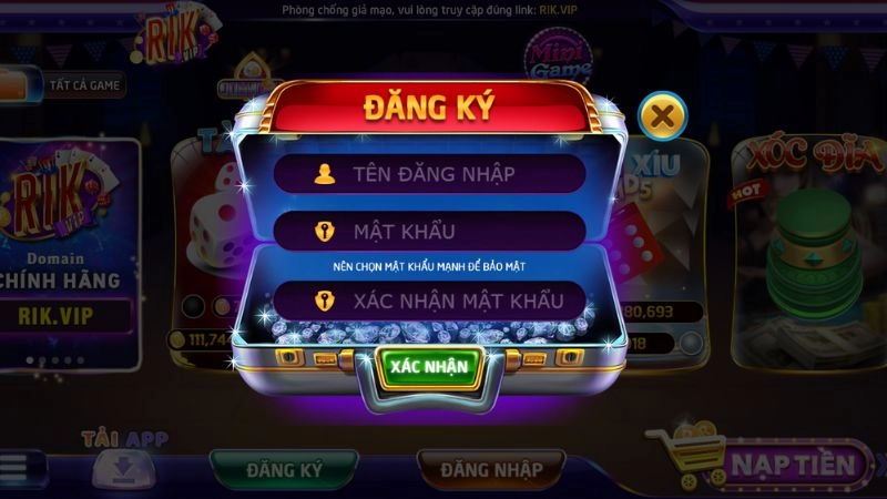 Cách tạo tài khoản cá cược Rikvip nhanh chóng