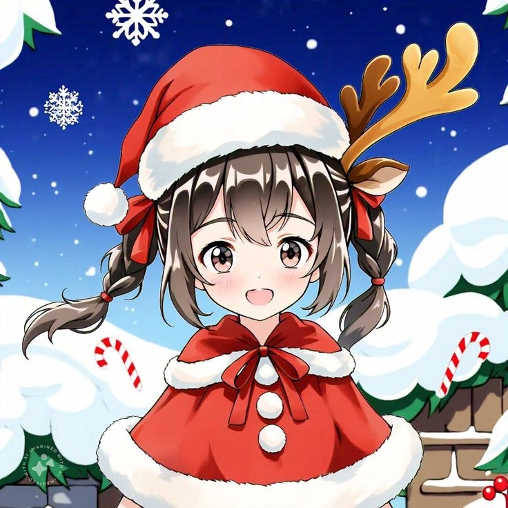 Trang trí điện thoại bằng hình nền giáng sinh cute anime