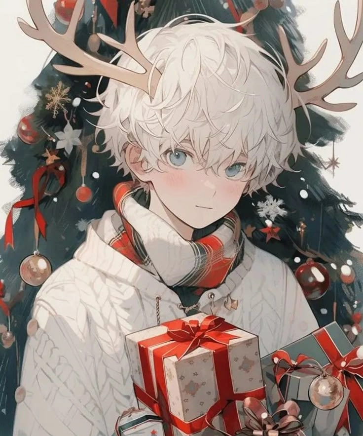 Góc nghệ thuật dễ thương từ hình ảnh anime giáng sinh