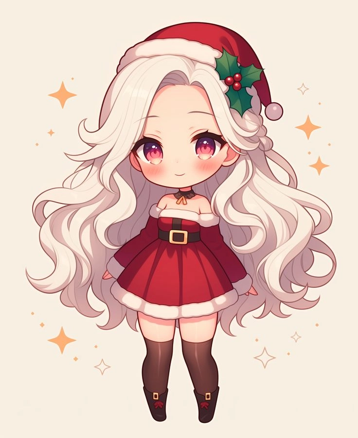 Đêm noel rộn ràng với ảnh anime chibi noel