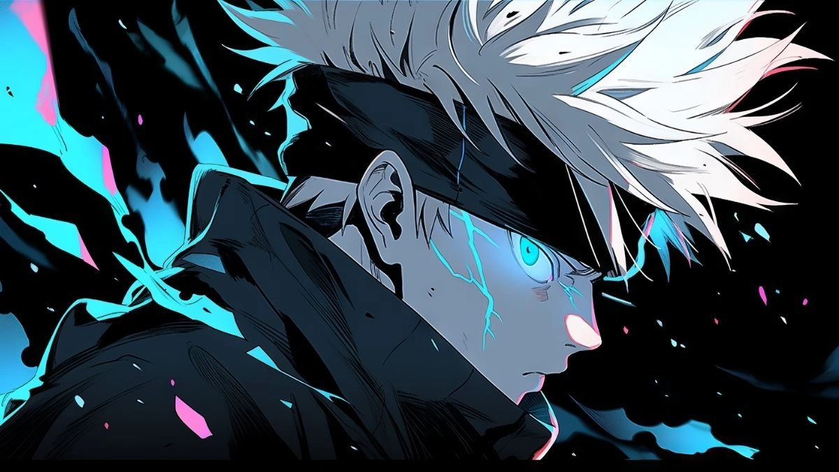 hình ảnh gojo satoru anime chuẩn phong cách hoạt hình Nhật
