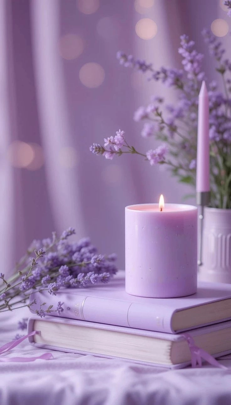Trọn bộ ảnh nền cute màu tím mang cảm giác thư thái