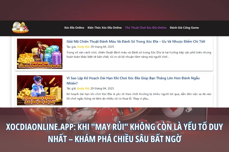 Xóc Đĩa Online: Liệu Tất Cả Chỉ Dựa Vào 