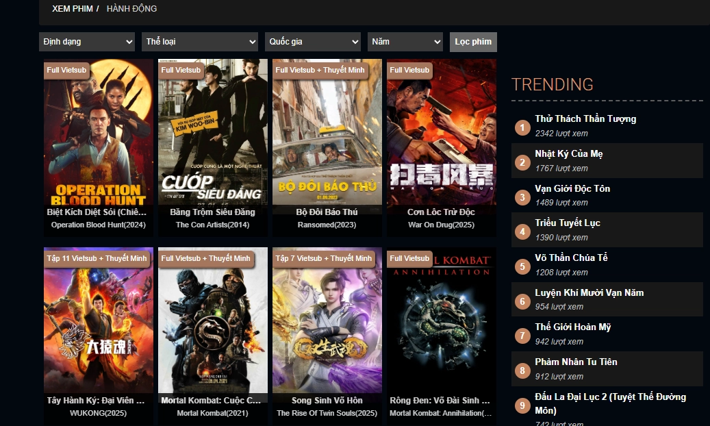 Vì sao phim hành động trên Motchill được yêu thích?