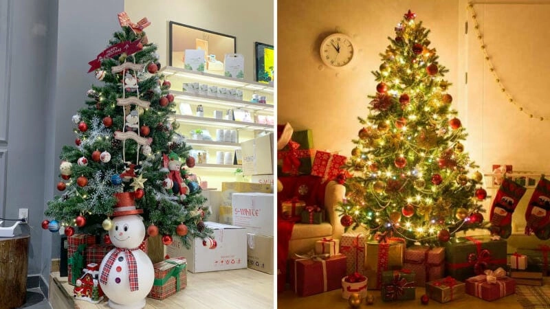 Tạo không gian ấm áp với trang trí cây thông noel