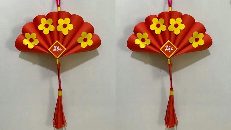 Phong cách trang trí quạt Tết truyền thống và hiện đại