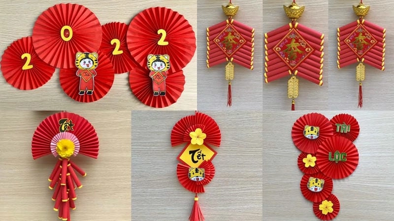 Tuyển chọn các mẫu quạt giấy trang trí tết độc đáo và tinh tế