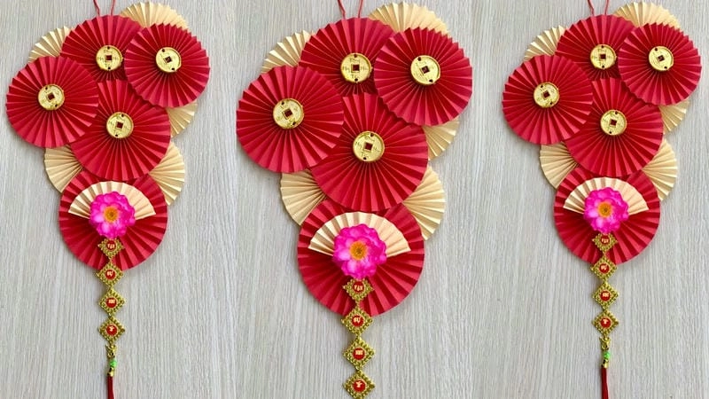 Tham khảo cách trang trí quạt giấy ngày tết tạo không khí rộn ràng