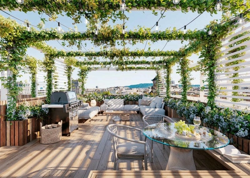 Những ý tưởng trang trí sân thượng phổ biến