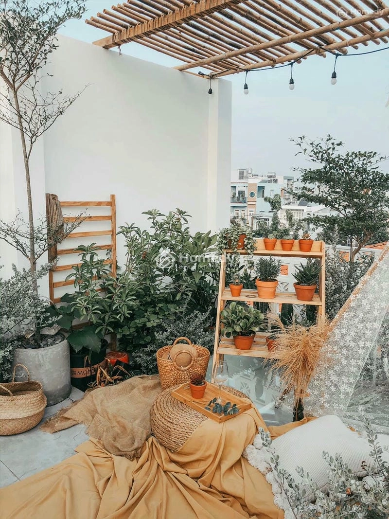 Trang trí vườn sân thượng mang thiên nhiên lên cao