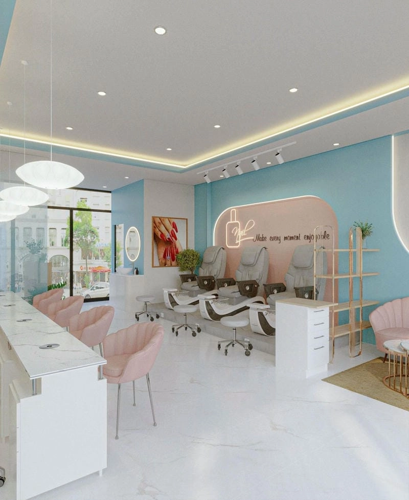 Khám phá cách trang trí phòng nail đẹp nhất cho không gian hiện đại