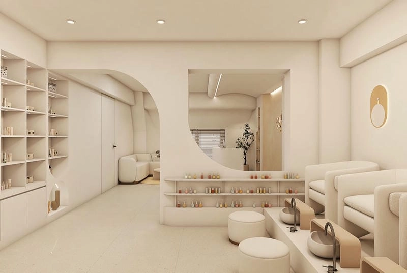 Tham khảo cách trang trí tiệm nail nhỏ đẹp hợp phong cách