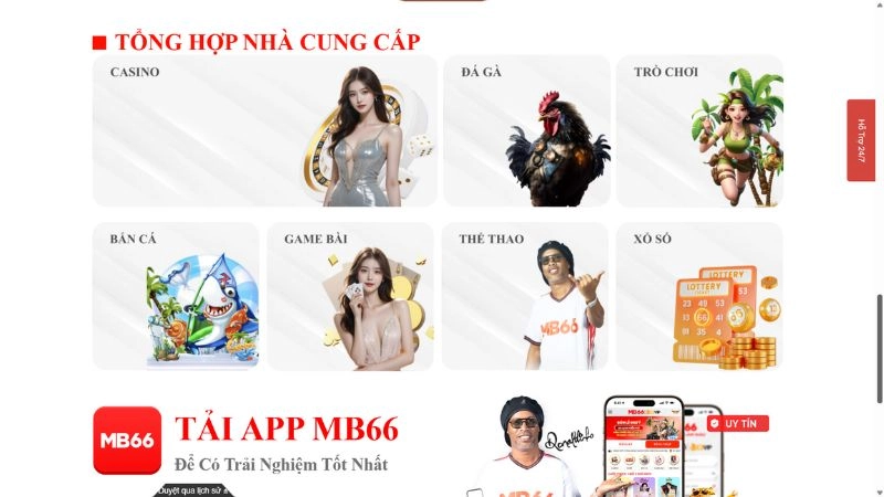 Đa dạng các thể loại trò chơi để trải nghiệm tại MB66