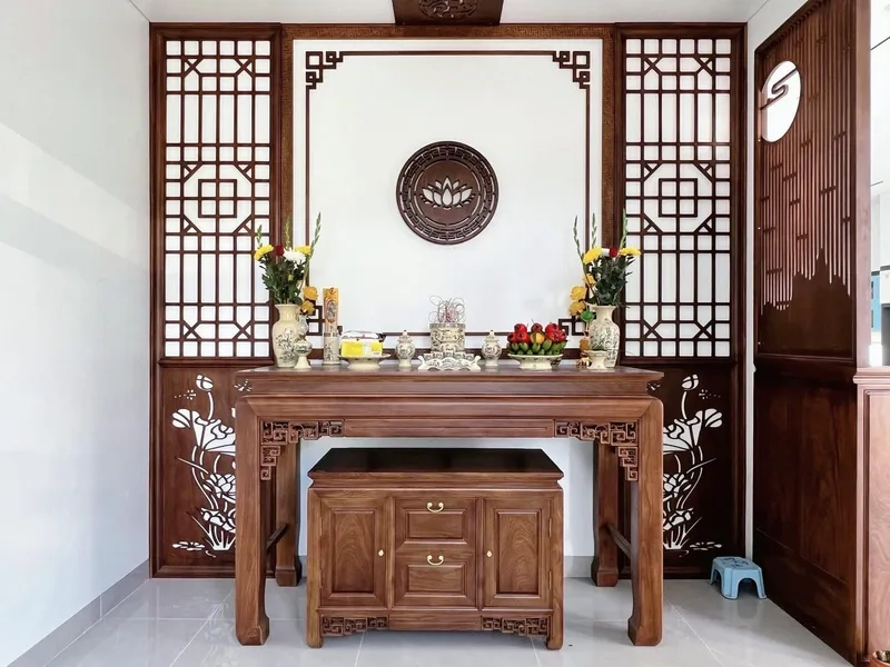 Trang trí bàn thờ đẹp đón tài lộc