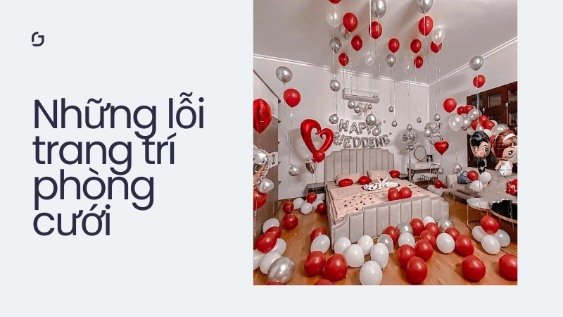 Set bóng bay trang trí phòng cưới màu đỏ may mắn