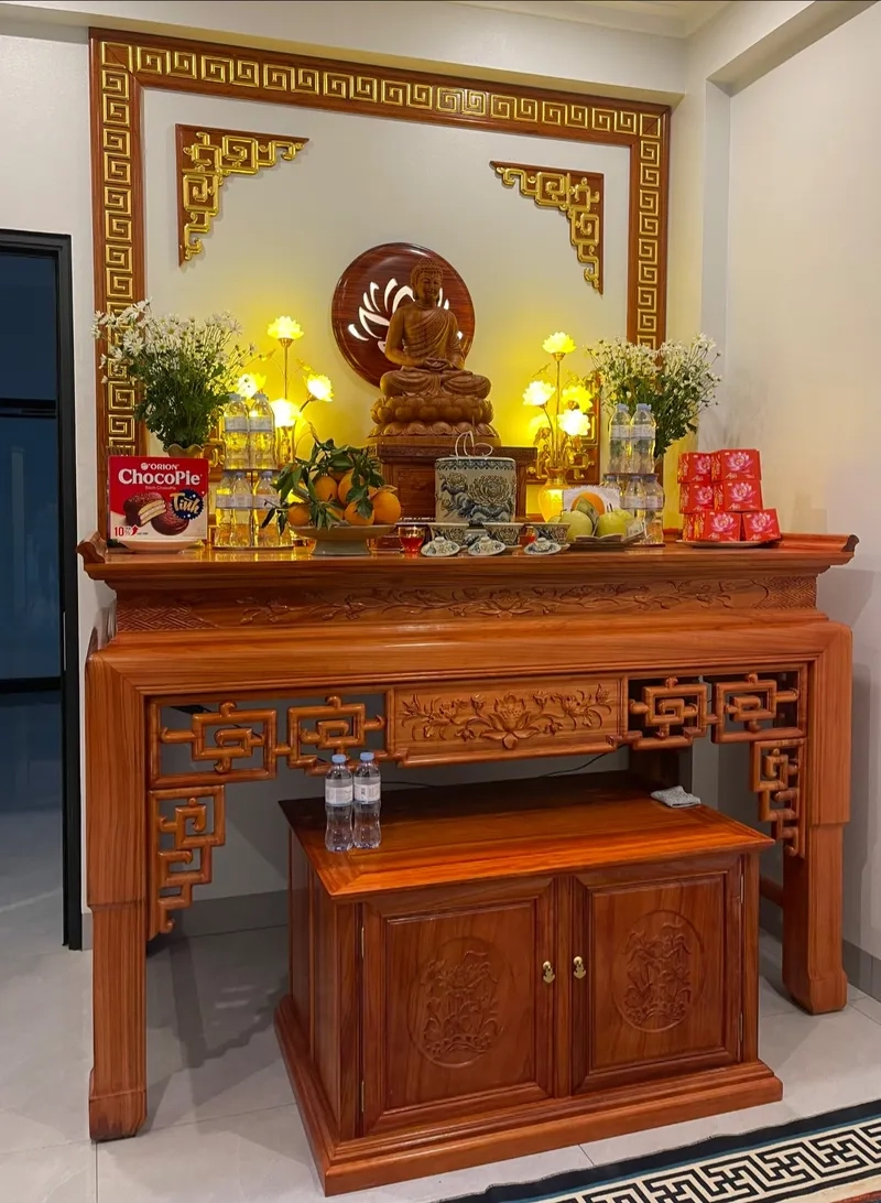 Mẫu trang trí bàn thờ gia tiên đẹp