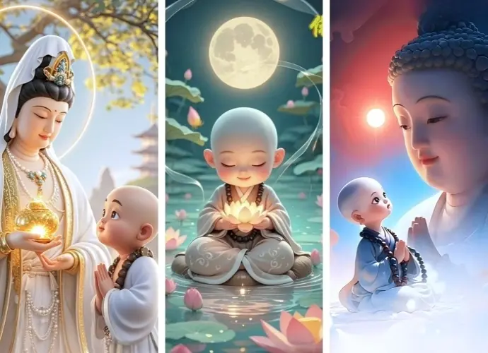 Bộ ảnh chú tiểu dễ thương với nét thanh thoát, đáng yêu