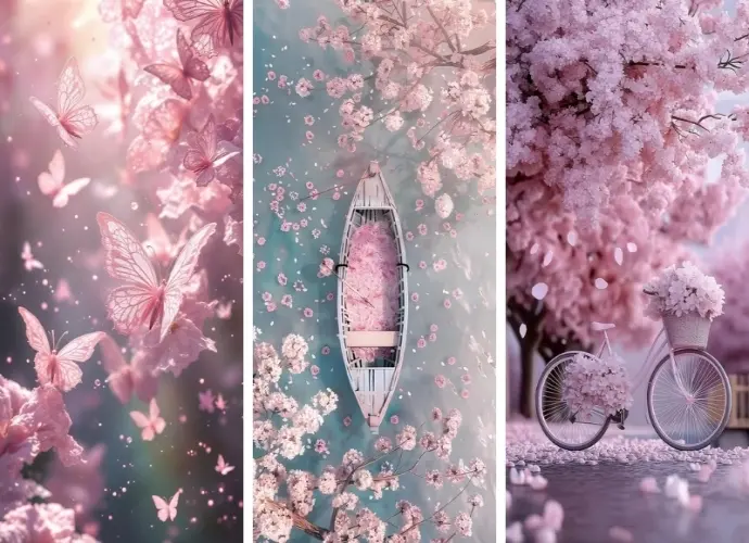 Ảnh nền hồng nhẹ nhàng tạo điểm nhấn cuốn hút