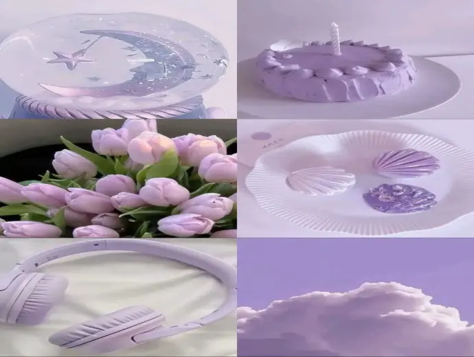 Ảnh nền tím pastel nhẹ nhàng tạo cảm giác yên bình