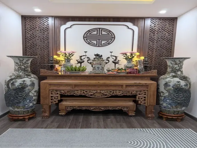 Trang trí bàn thờ chuẩn phong thủy rước tài lộc vào nhà
