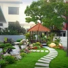 Sân vườn đẹp đơn giản: Ý tưởng thiết kế và cách chăm sóc