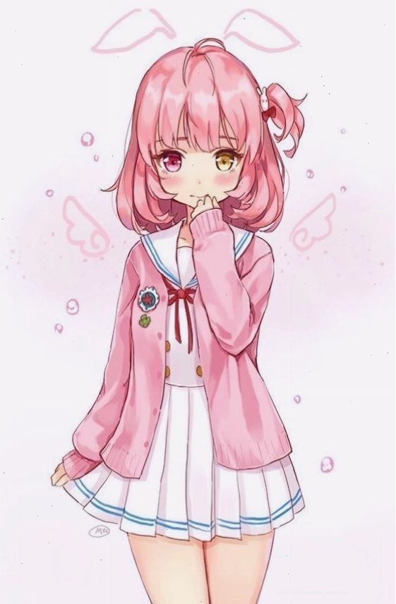 Ảnh anime girl dễ thương với hiệu ứng mờ ảo