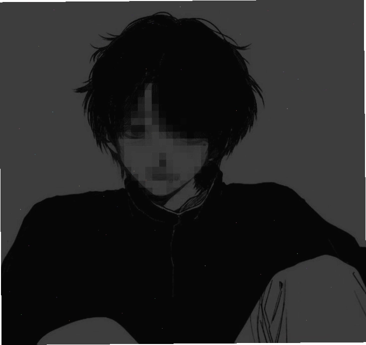 Ảnh anime nam mờ với chi tiết được làm mềm