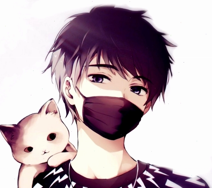 Ảnh anime nam ngầu với nhân vật có mái tóc bạch kim và ánh mắt sắc bén