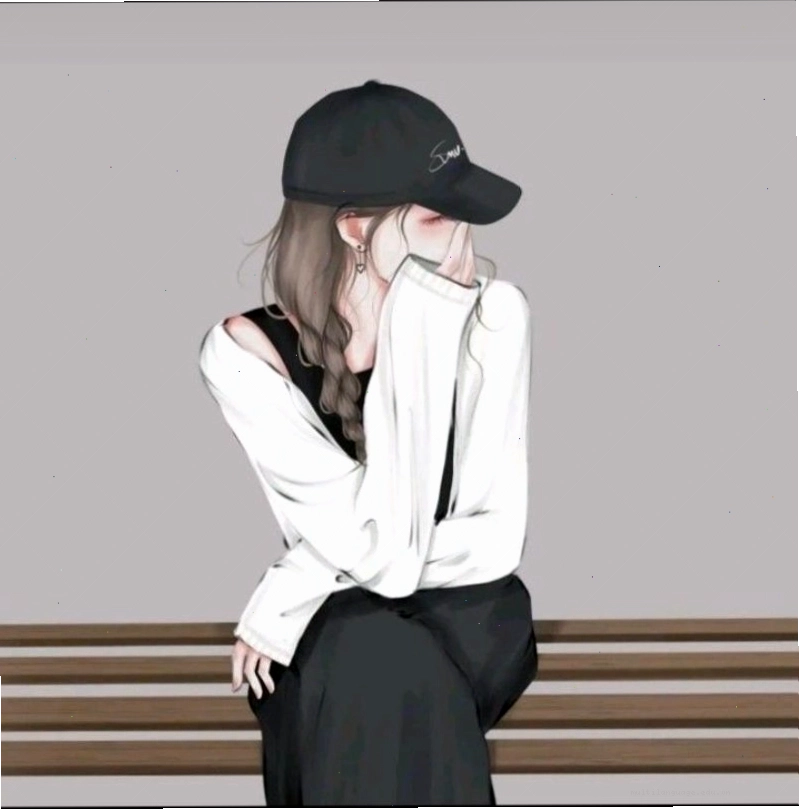 ảnh anime nữ che mặt buồn