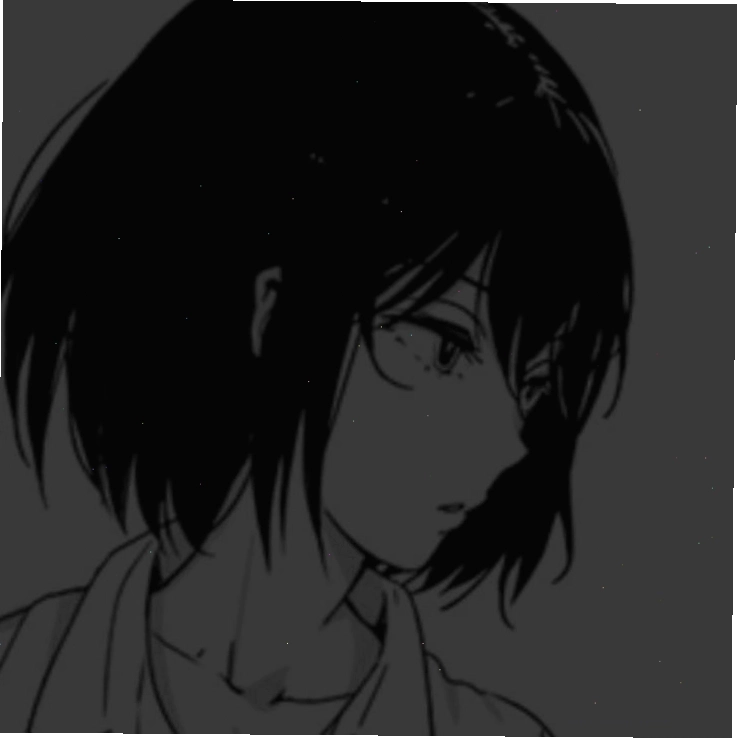 Ảnh avatar anime buồn với phong cách đen trắng tinh tế