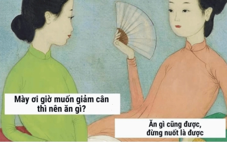 Ảnh chế hài hước về việc tăng cân ngày Tết