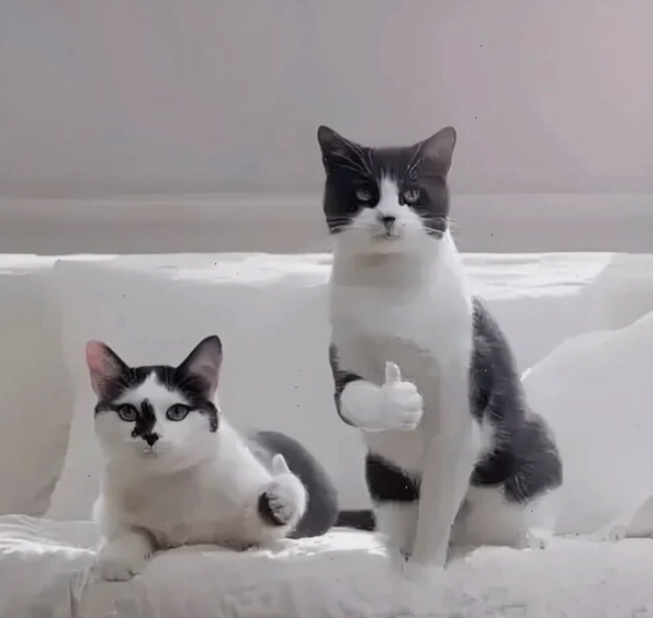 Ảnh meme mèo với biểu cảm like