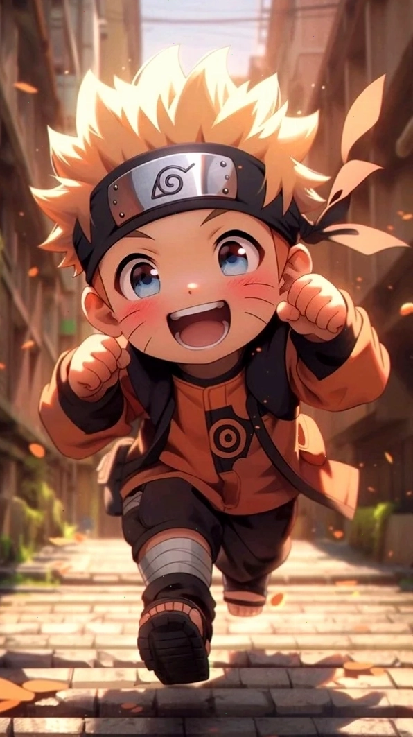 Ảnh Naruto cute chibi trong trang phục Hokage