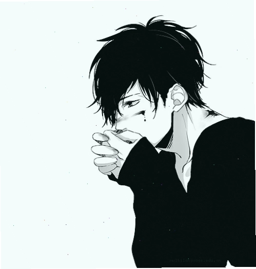 Avatar anime nam buồn với biểu cảm suy tư