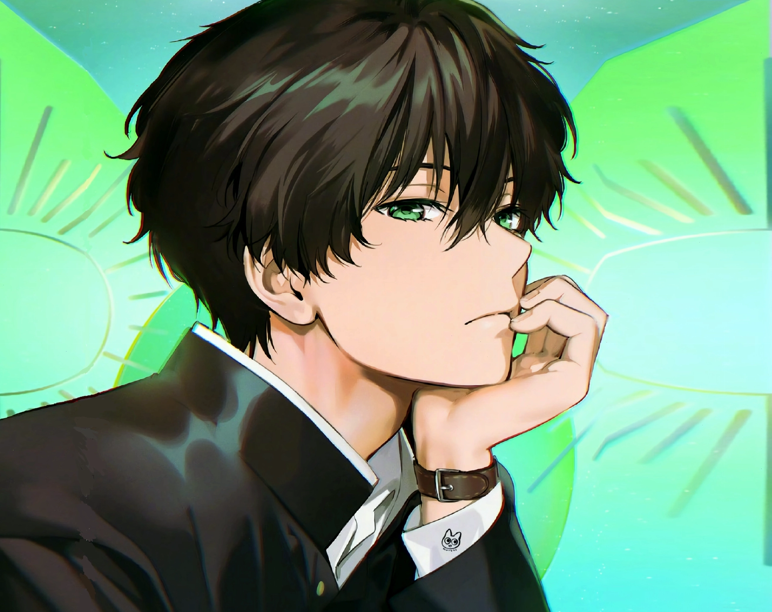 Avatar anime nam dễ thương với nụ cười tỏa nắng