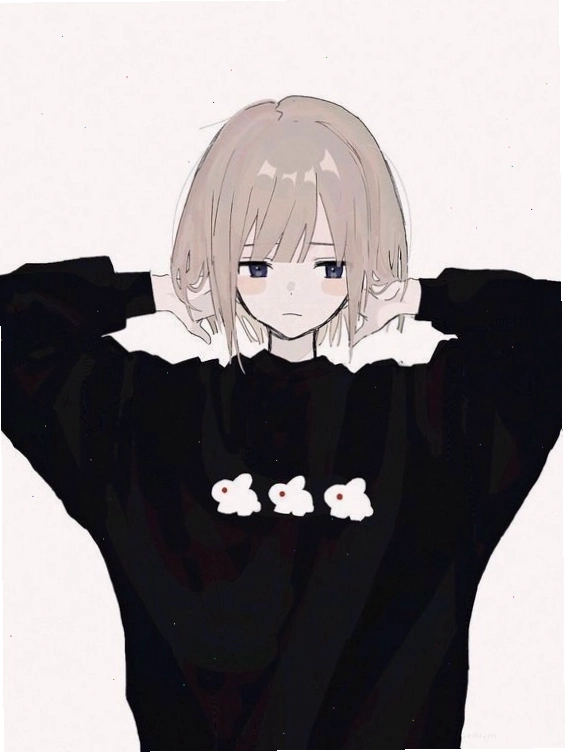 Avatar anime nữ tóc ngắn với ánh sáng lấp lánh