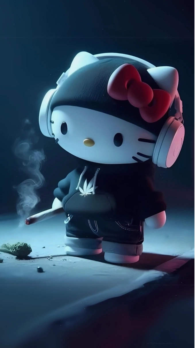 Avatar Hello Kitty phiên bản ngầu cá tính